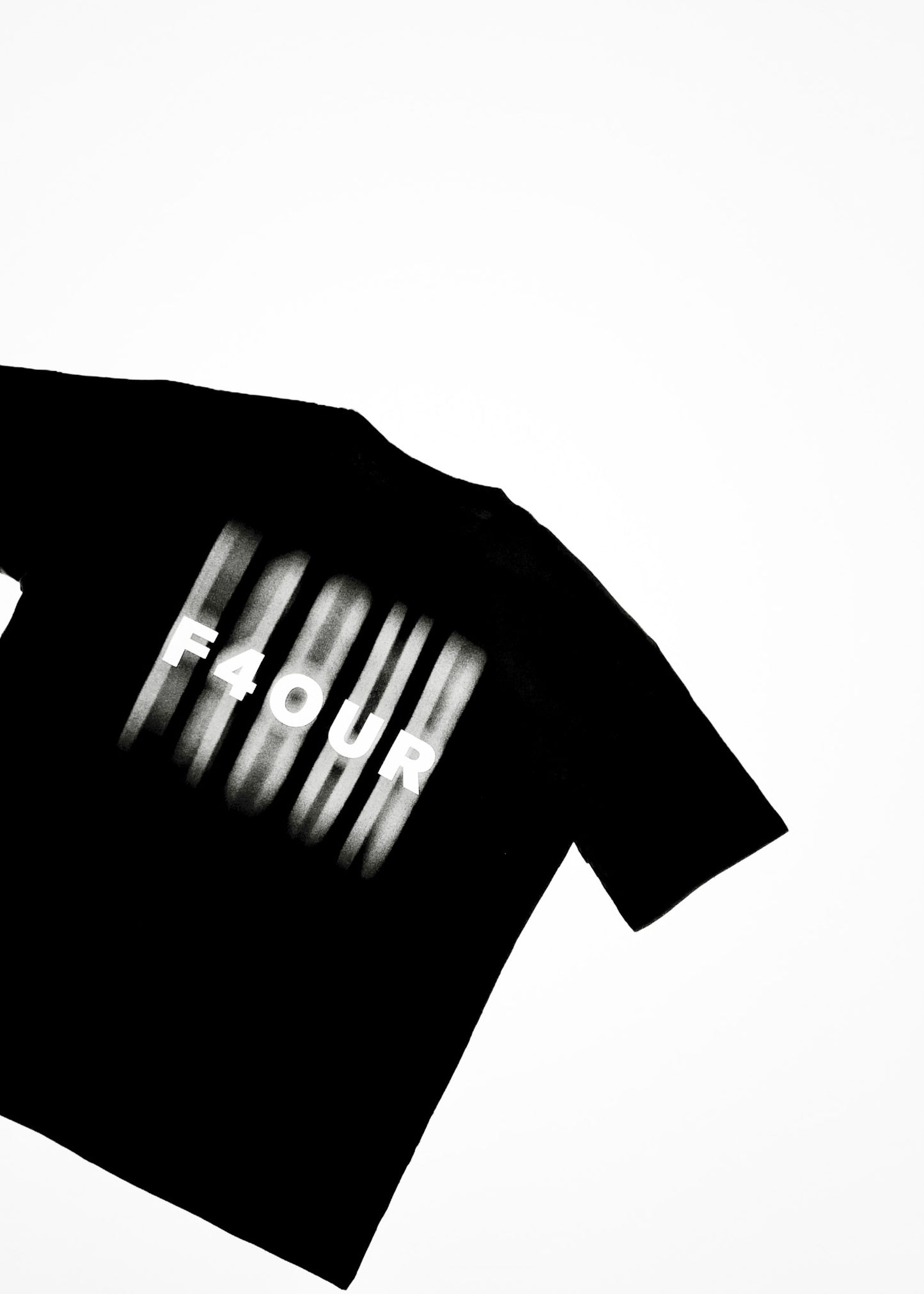 Black with white print Classic Tee