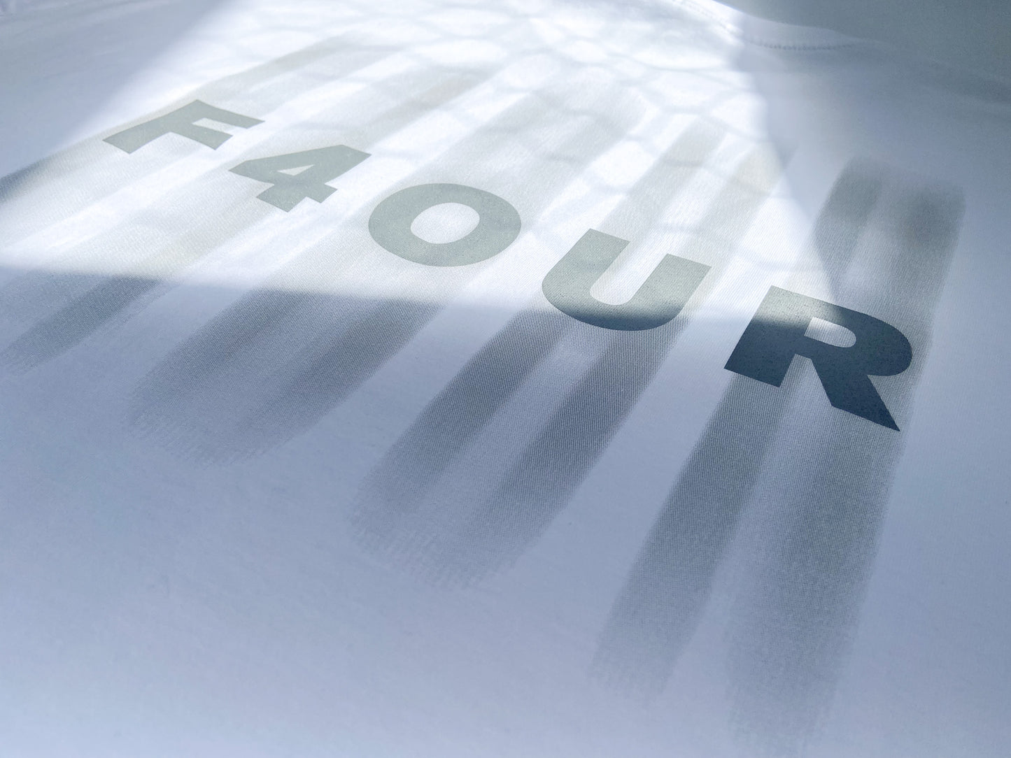 White with grey print Classic Tee